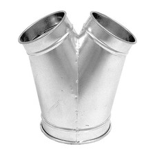 Nordfab 8040200183 Round 4"Dia 8"L 60 Degrees  Gsteel Wye Branch, 4 In Duct