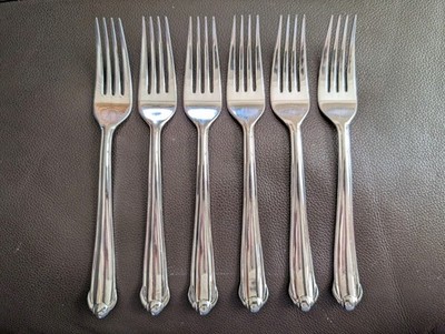 Mikasa CLASSICO GLOSSY 6pc Dinner Fork Lot Stainless Gerald Patrick Flatware Set