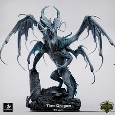 Time Dragon Large D&D Miniature | Chronomancy Dragon Figure | Resin 3D Print