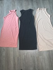 SHEIN maxi dresses Set Of 3- Various Colors. Black,tan,pink Size M Check Desc