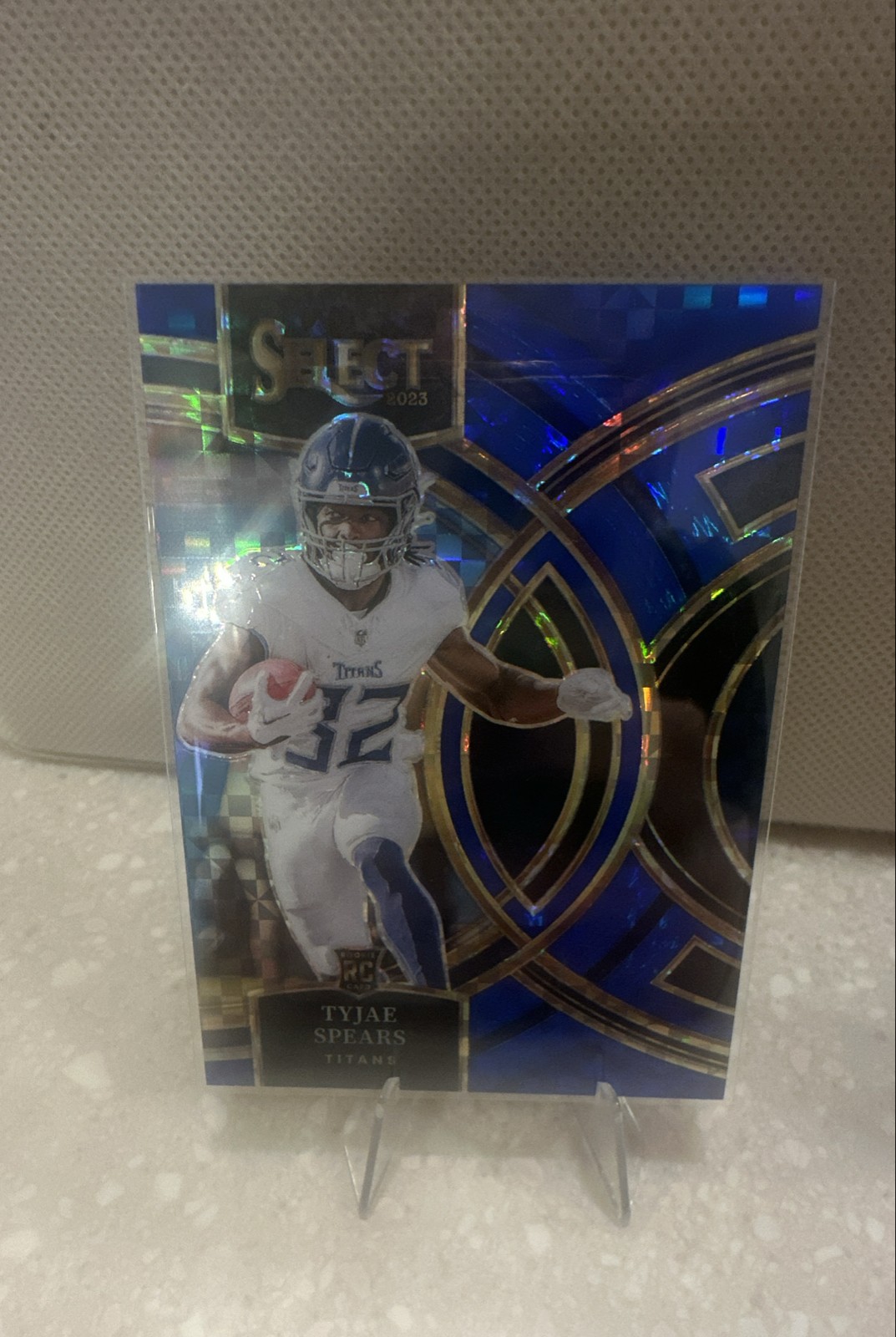 2023 Panini Select - Premier Level Tyjae Spears #172 Blue Prizm /149 (RC)