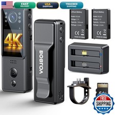 BOBLOV A29 4K Mini Body Camera 64GB Dual Battery Night Vision 9H Battery