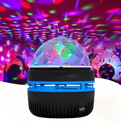 LED Sternenhimmel Projektor Lampe Buntes Nachtlicht Kugel Rotierend