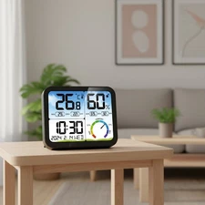 Backlit Digital Room Thermometer - 5.8'' Large Display with Max & Min Records