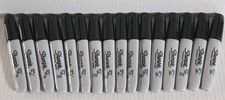 Lot Of 16 Sharpie Permanent Marker 5.3mm Chisel Tip Black, New No Box As Shown