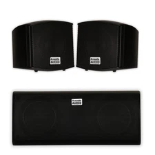 Acoustic Audio AA321B and AA35CB Indoor Speakers Home Theater 3 Speaker Set