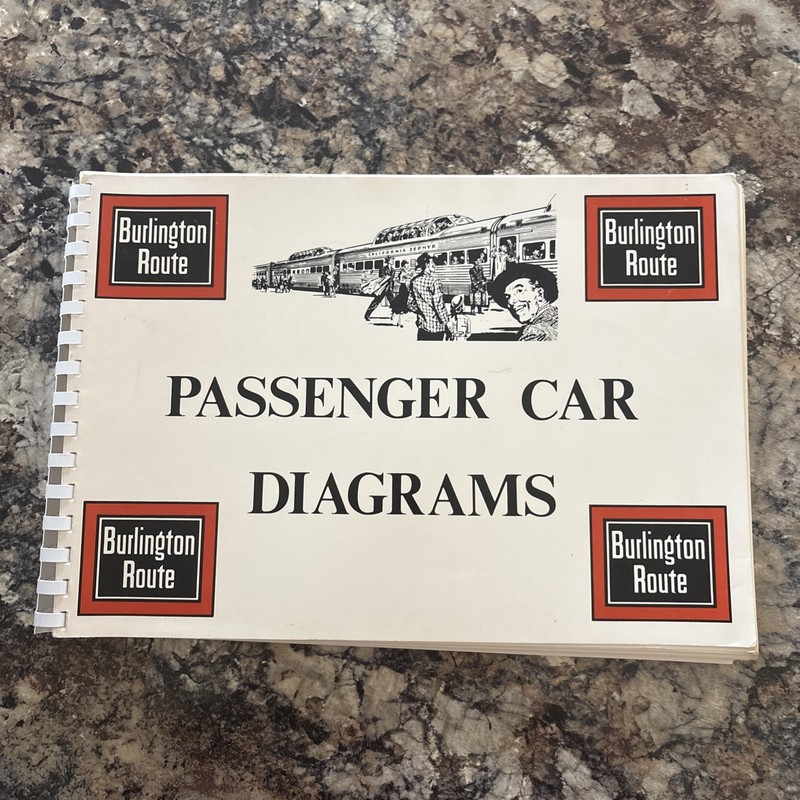 RPC PUBLICATION BURLINGTON ROUTE PASSENGER CAR DIAGRAMS HEAVYWEIGHT & STREAMLINE