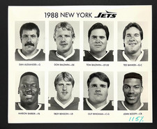 1988 New York Jets Football Team Marion Barber Benson Booty NFL VTG Press Photo