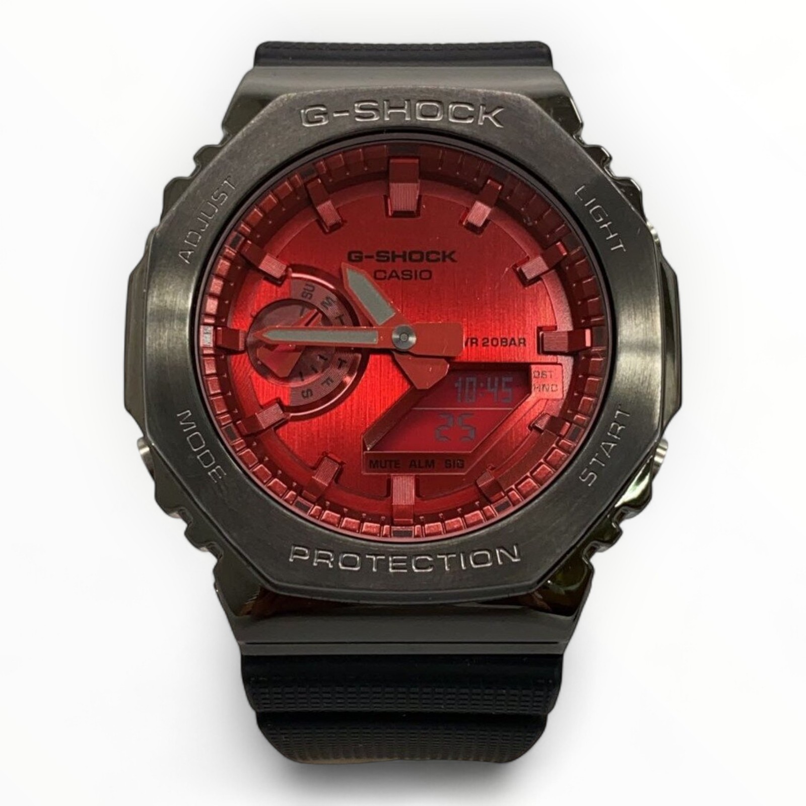 Casio Ana-Digi Quartz Watch for Men - Red & Black, 1.93