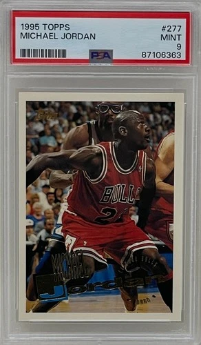 Michael Jordan 1995 Topps Chicago Bulls NBA Basketball Trading Card #277 PSA 9