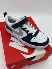 Nike Court Borough Low Recraft GS Sneakers White Navy Metallic Silver