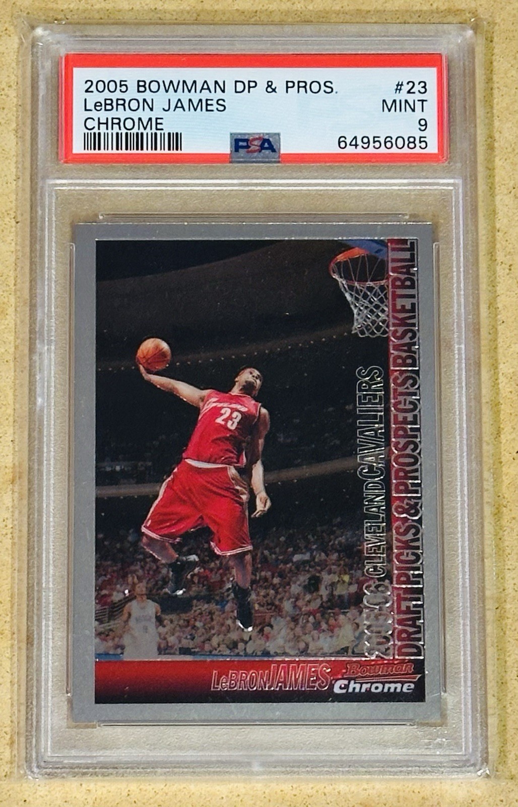 2005 Bowman DP & Prospects #23 LeBRON JAMES Chrome PSA 9 MINT