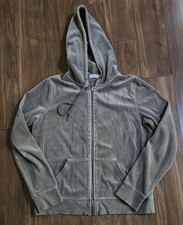 Y2K Liz Co Hoodie Women's Sz Medium Full Zip Velour Sweatshirt Jogging Walking