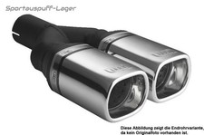 Ulter Sportauspuff Opel OMEGA B Limo. 94- 2x80x65mm rechteckig eingerollt