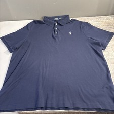 Polo Ralph Lauren Men  s Size XL Blue Classic Fit Short Sleeve Polo 100 Cotton