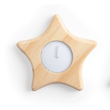 Candela in legno a forma di