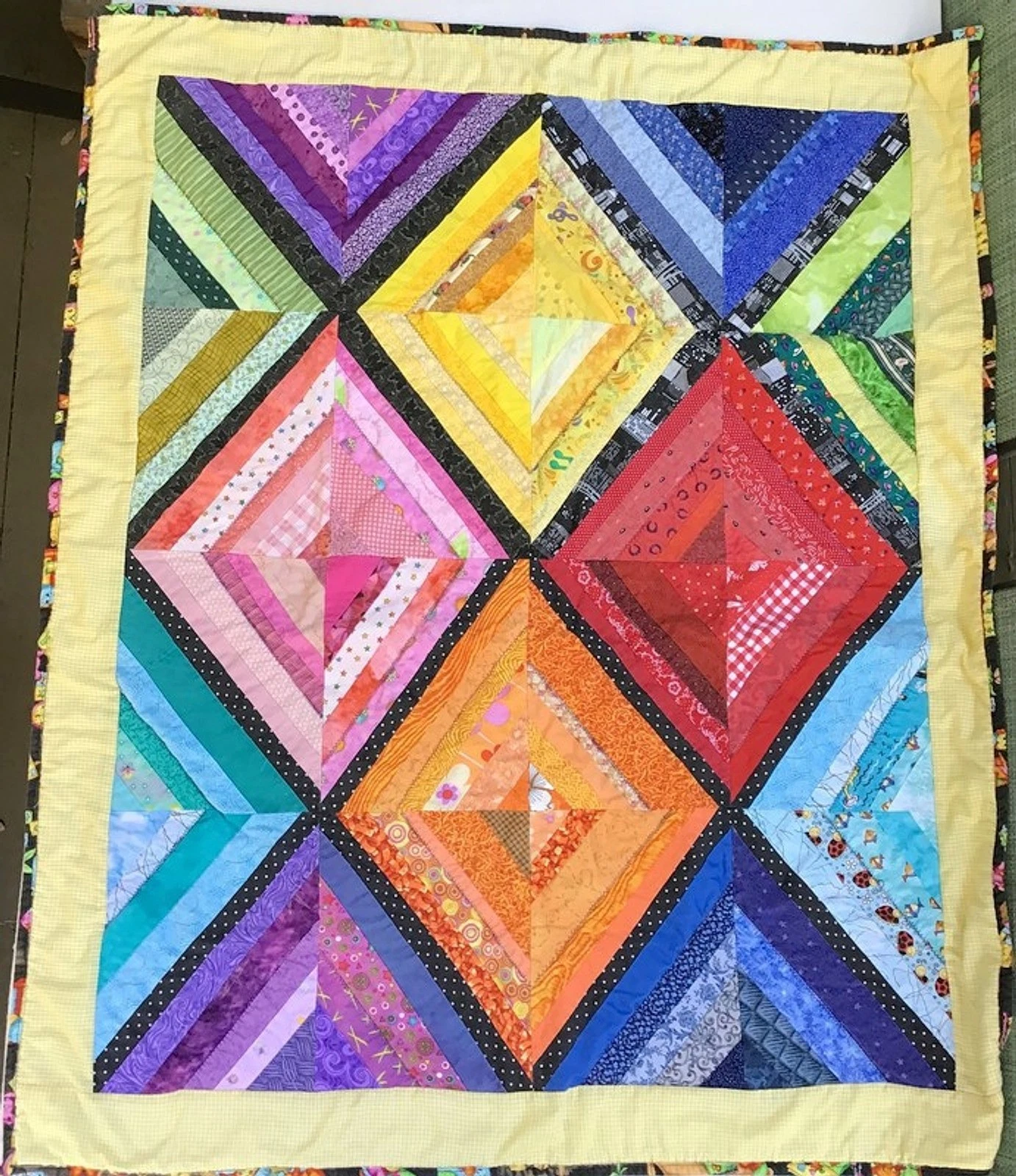 Handmade Quilt Baby Toddler Play Tummy Time Mat Cloth Rainbow Boy or Girl 42x35
Opens in a new windo