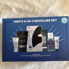 Men  s 6-in-1 Skincare Gift Set Cleanser Sheet Mask Shaving Cream Moisturizer NEW