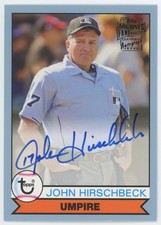 2017 TOPPS ARCHIVES BASEBALL FAN FAVORITE AUTOGRAPHS BLUE SP /75 JOHN HIRSCHBECK