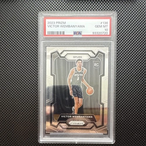 Panini 2023-24 Prizm Victor Wembanyama Rookie #136 PSA 10 Spurs Base