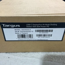 TARGUS DOCK430 DOCK430USZ-50 USB-C Displayport Alt Docking Station Dock OPEN BOX