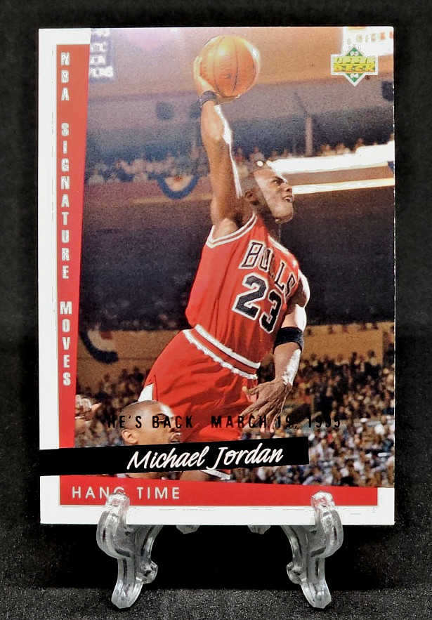 1993-94 UPPER DECK HANG TIME MICHAEL JORDAN #237 "HE'S BACK" CHICAGO BULLS