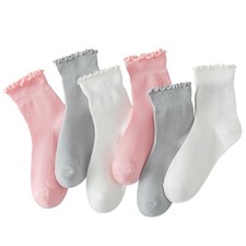 Hstyle 6 Pairs of Ruffle Socks Women, Cute Ruffle Ankle Socks 5-9 Mix Color5