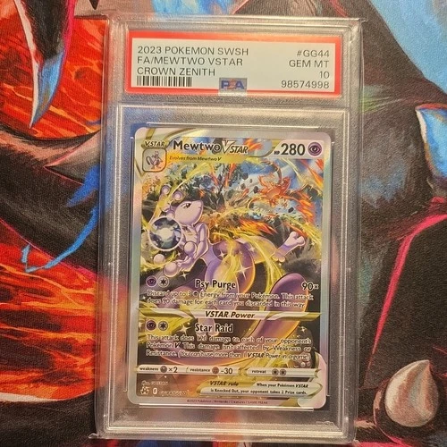 New ListingPokémon Mewtwo VSTAR Crown Zenith Ultra Rare Holo PSA 10 GG44/GG70 280 HP