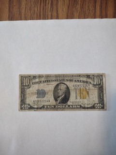 1934A $10 North Africa WWII Emergency Silver Certificate