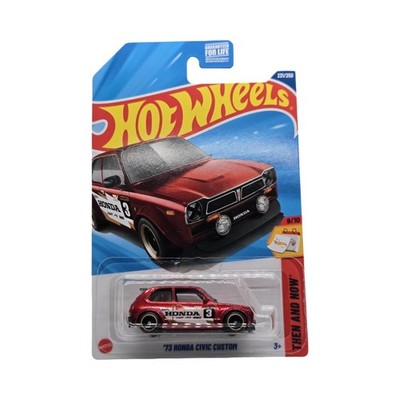 2025 Hot Wheels '73 Honda Civic Custom #231 Red - SUPER TREASURE