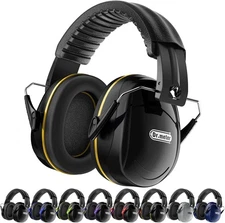 Dr.meter Noise Cancelling Headphones for Adults Kids, 31dB SNR Black Yellow 