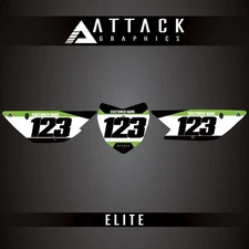 Attack Graphics Elite Number Plate Backgrounds For Kawasaki KLX110R L 2023