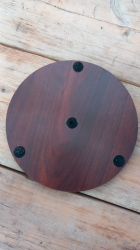 9 Inch (23 Cm ) Solitaire Board In Dark Wood With Blue Cobalt Lustre Marbles - Foto 6 di 7