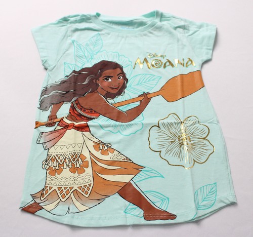 Disney Little Girl's Moana 3 Pack T-Shirts BL1 Pink/White/Blue Size 6-6X - Picture 6 of 11