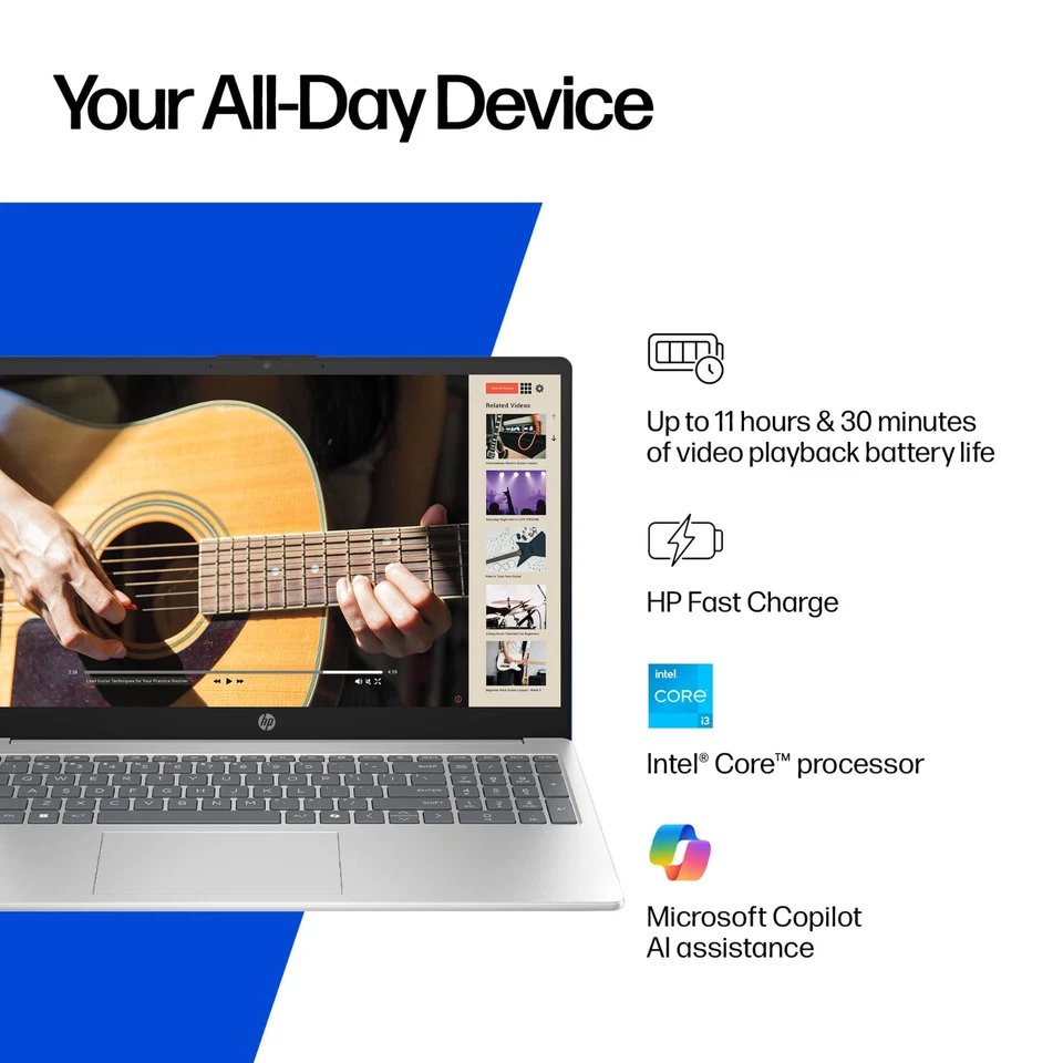 2025 HP Pavilion Laptop Computer 15.6 8-Core Intel i3 16GB RAM 628GB Storage Pro - Image 4 of 4