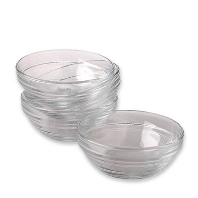 Gemco 5078583 Glass Clear Dishwasher Safe 4 oz. Prep Bowl Set 3.5 L x 3.5 W in.