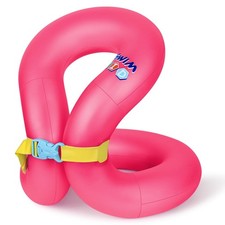 Floaties Swim Vest for Child, Portable Inflatable Pool Floats Swimming Ring w...