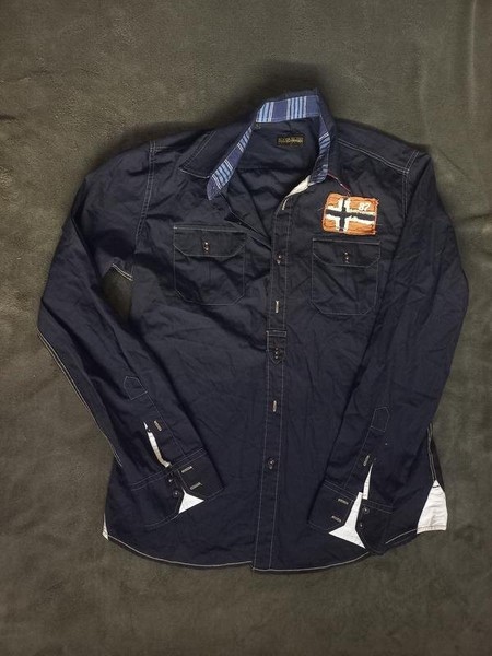 Men Napapijri Shirt Navy L