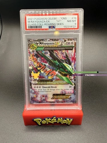 PSA 8 M Rayquaza EX 76/108 Classic Collection Celebrations Pokémon Card 2021