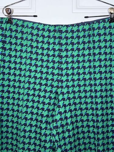 Pantalones Cortos Anthropologie Maeve Pata de Gallo Verde The Margot Kick Acampanados Talla XL - Imagen 2 de 10