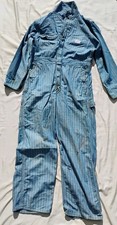 Vtg 60s BIG MAC Penneys Herringbone HBT Coveralls 40R Brass Talon Thrashed