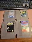 VINTAGE Nintendo NES LOT of 4 Game Cartridges - NARC Top Gun Galaga Baseball