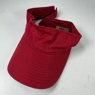OG Herren Visor Hat Verstellbar Rot Baumwolle Twill Sonnen Golf Tennis Outdoor