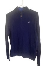 Vineyard Vines boys navy blue quarter zip cotton pullover size XL 18