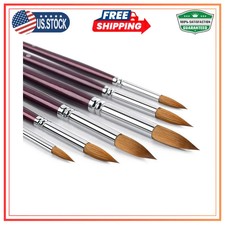 Kolinsky Watercolor Brush Set Pure Kolinsky Sable Hair Pointed Round