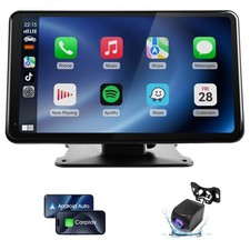Pantalla Inal mbrica 7" Carplay Con Camara De Respaldo Para Coche Automovil 2025