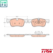 BRAKE PAD SET DISC BRAKE GDB2062 FOR CITROEN C4/GRAND/SPACETOURER/Van/PICASSO