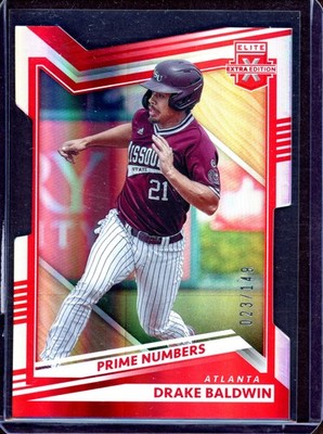 DRAKE BALDWIN ~ 2022 Elite Extra Edition Prime Numbers B Die Cut #96 (#23/149)