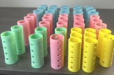 Vintage Wil-Hold Magnetic Rollers MIxed Brands No Pins Curlers Plastic Vented