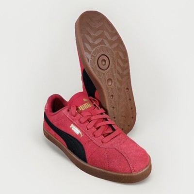 Puma Clubb II Era Women's Size 5 Red Black Suede Casual Shoes 398886-17